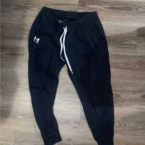 Under Armour Black Sweatpants with White Drawstring